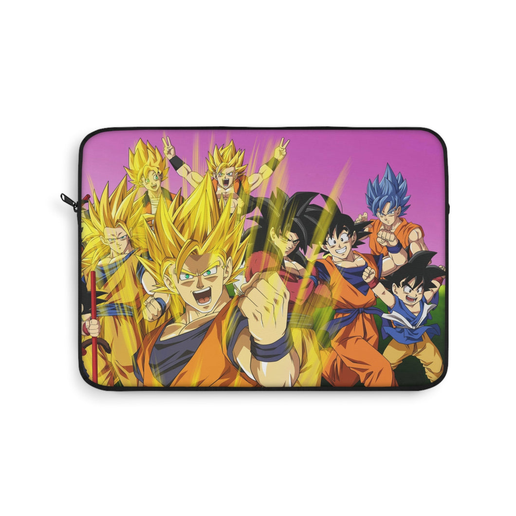 The many forms of Goku throughout the years Laptop Sleeve