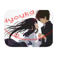 Eru Chitanda  And Hōtarō Orekiholding hands together Sherpa Blanket