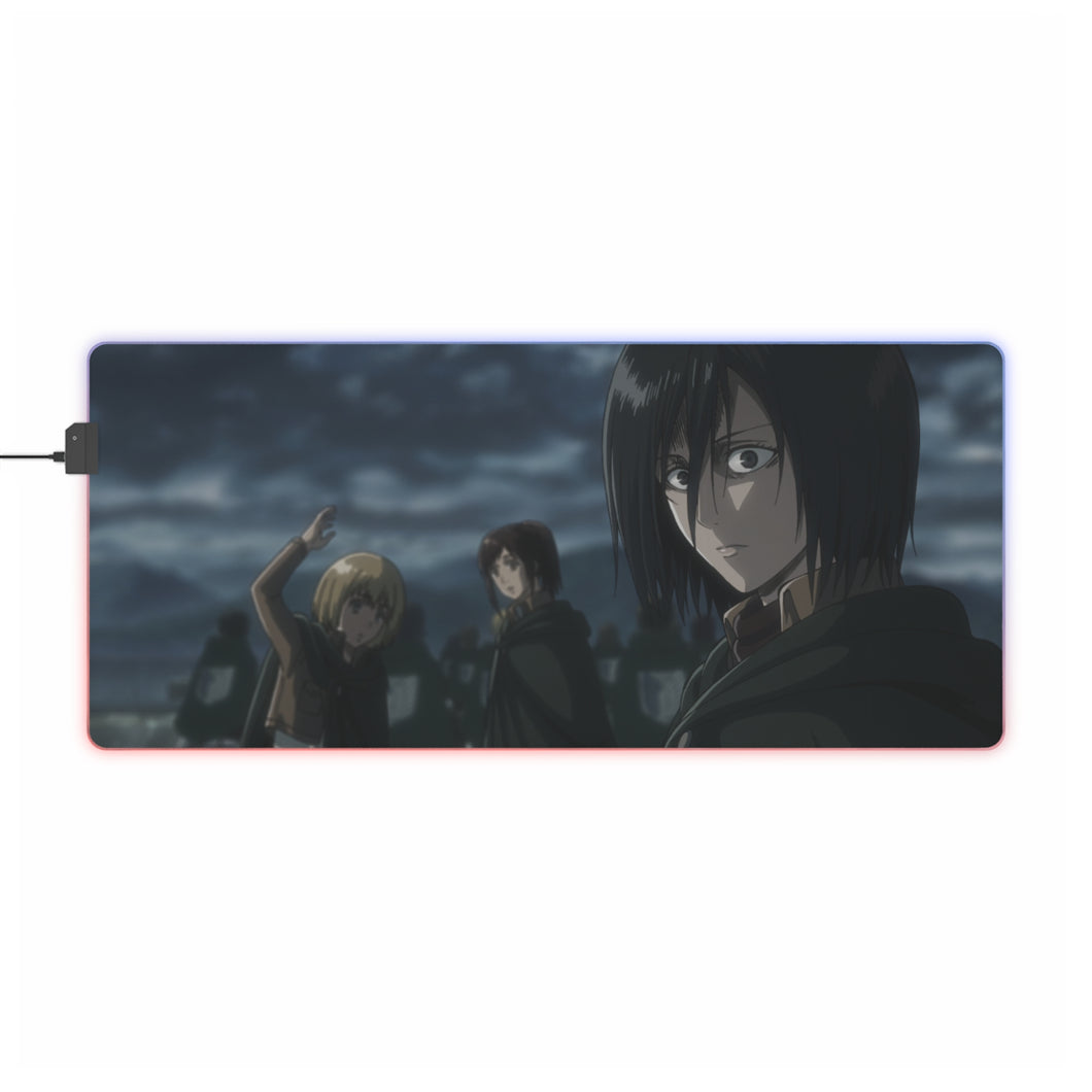 Mikasa / Attack On Titan RGB LED Mouse Pad (Desk Mat)