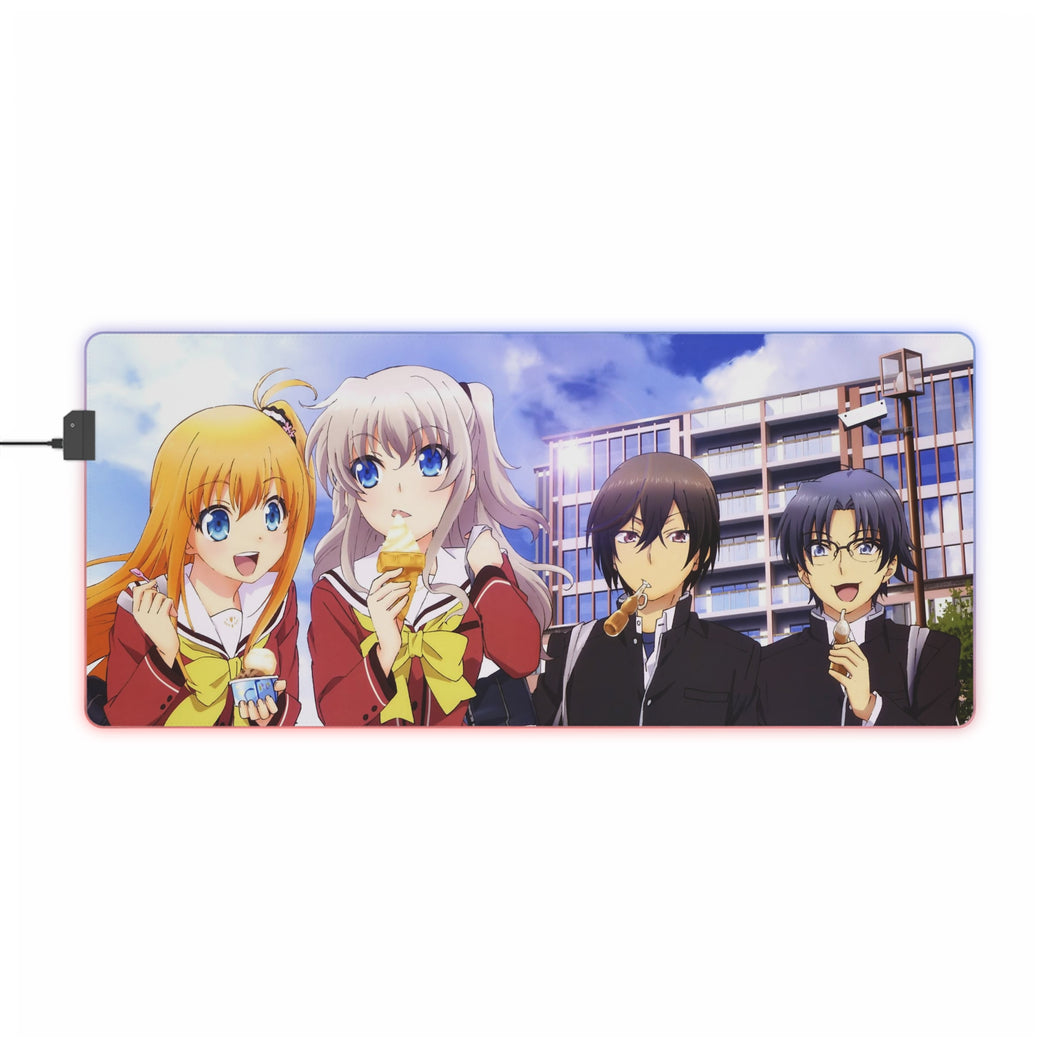 Charlotte Nao Tomori, Joujirou Takajou, Yusa Kurobane RGB LED Mouse Pad (Desk Mat)