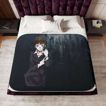 Load image into Gallery viewer, Akane Tsunemori with a dominator Sherpa Blanket
