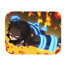 Load image into Gallery viewer, Fire Force Shinra Kusakabe Sherpa Blanket
