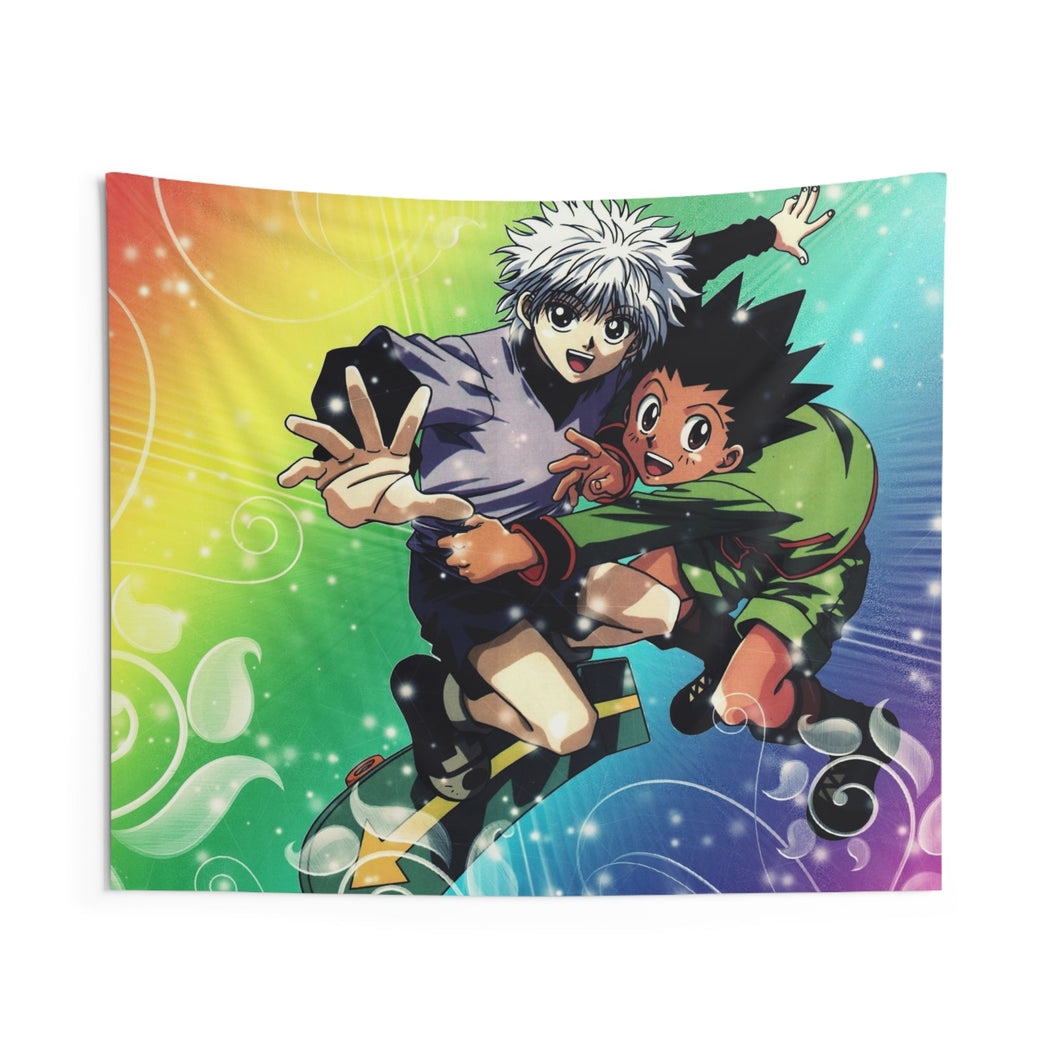 Hunter x Hunter Killua Zoldyck, Gon Freecss Indoor Wall Tapestry