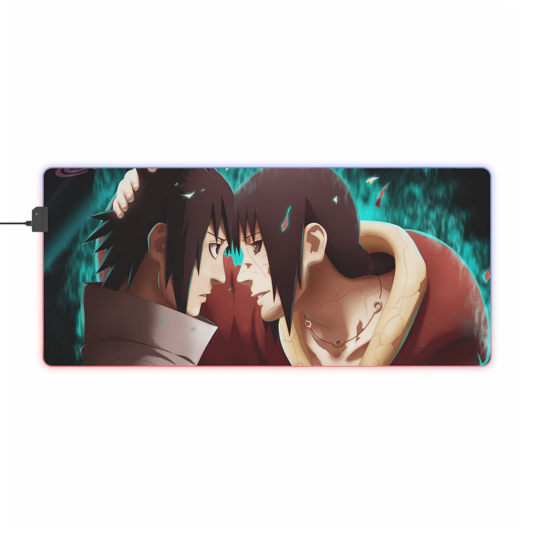 Sasuke and Itachi : The Last Scene RGB LED Mouse Pad (Desk Mat)