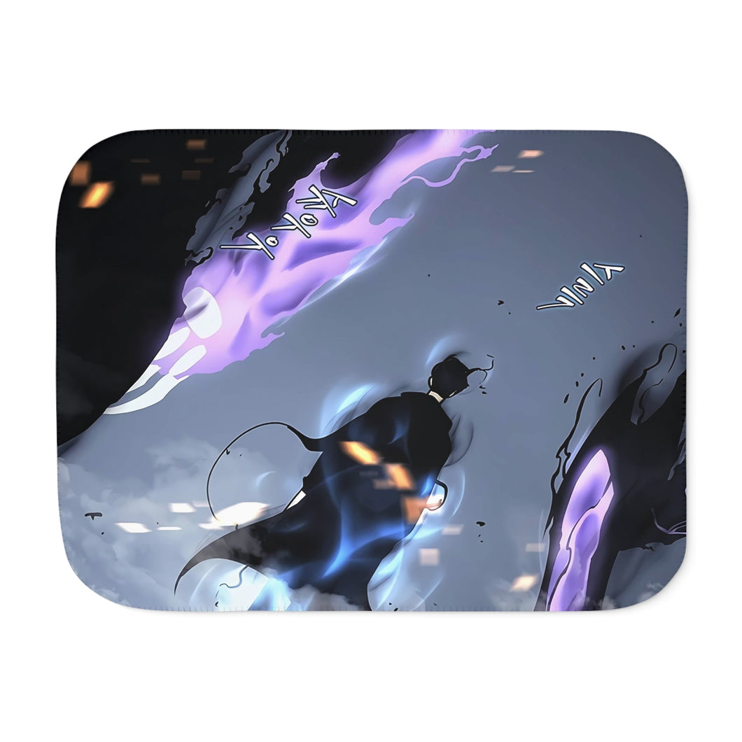 Anime Solo Leveling Sherpa Blanket