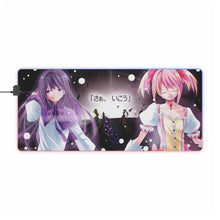 Load image into Gallery viewer, Puella Magi Madoka Magica Homura Akemi, Madoka Kaname, Sayaka Miki, Mami Tomoe RGB LED Mouse Pad (Desk Mat)
