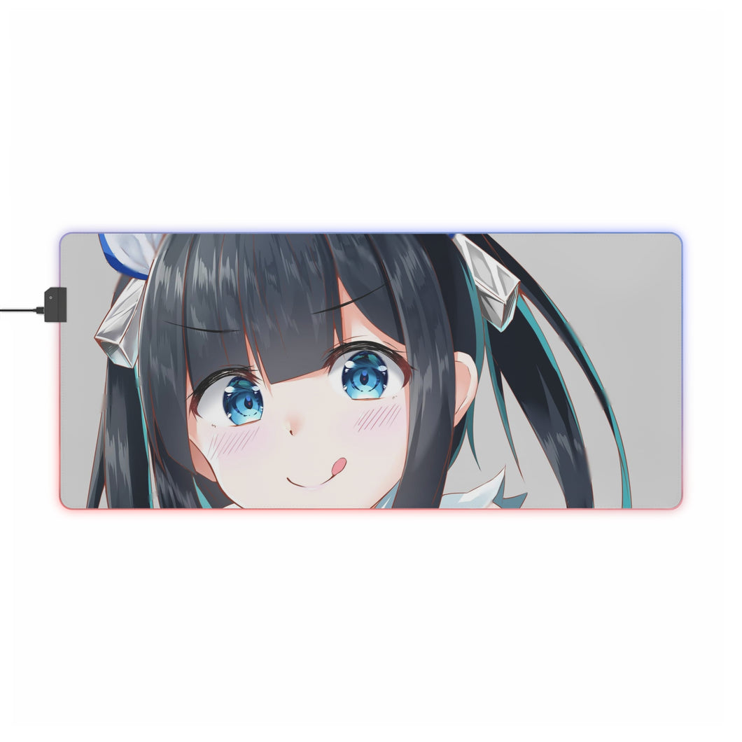Is It Wrong To Try To Pick Up Girls In A Dungeon? RGB LED Mouse Pad (Desk Mat)