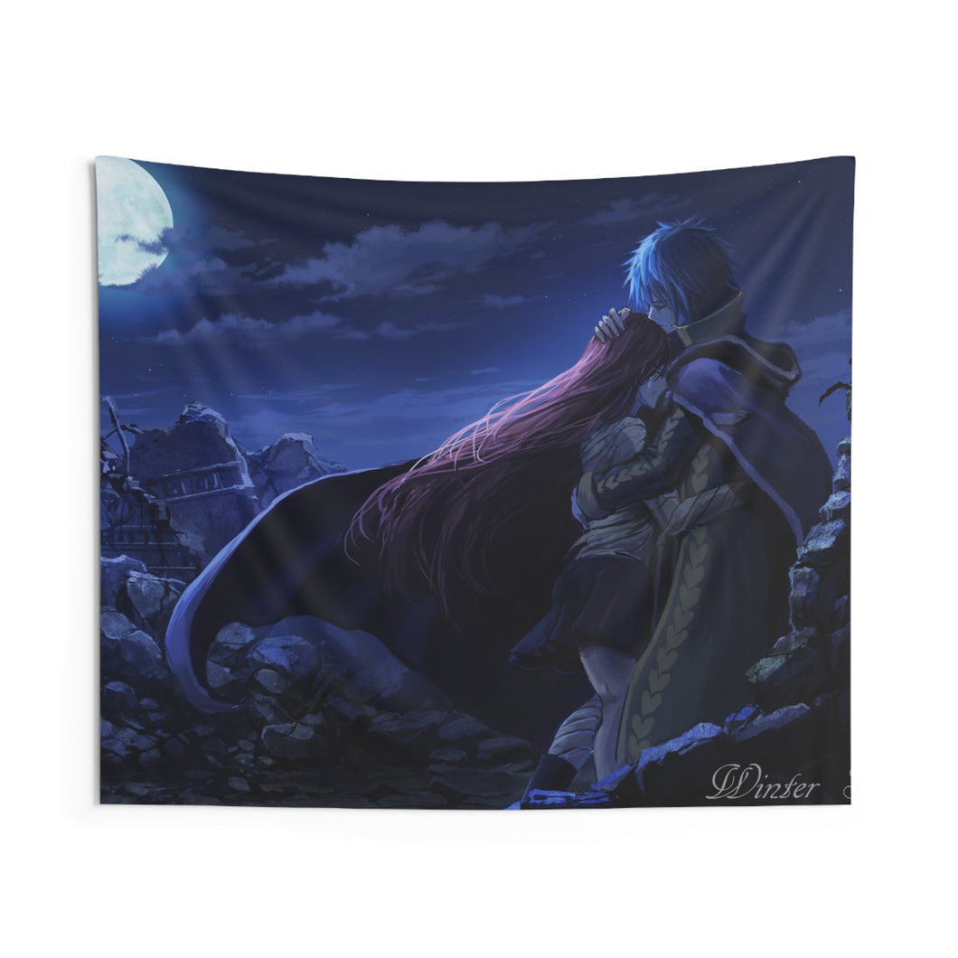 Fairy Tail Erza Scarlet, Jellal Fernandes Indoor Wall Tapestry