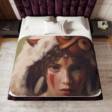 Load image into Gallery viewer, Princess Mononoke Sherpa Blanket
