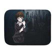 Load image into Gallery viewer, Akane Tsunemori with a dominator Sherpa Blanket
