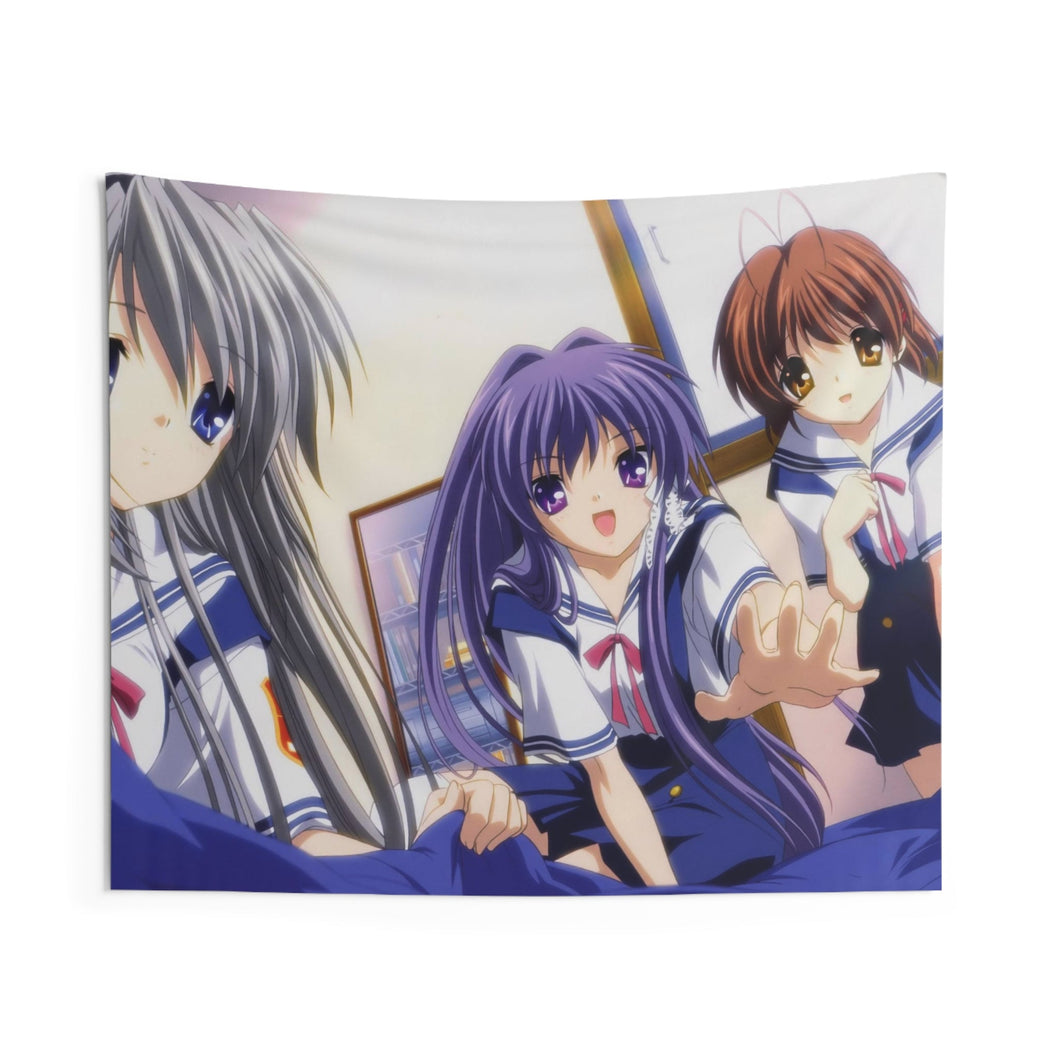 Clannad Nagisa Furukawa, Tomoyo Sakagami, Kyou Fujibayashi Indoor Wall Tapestry