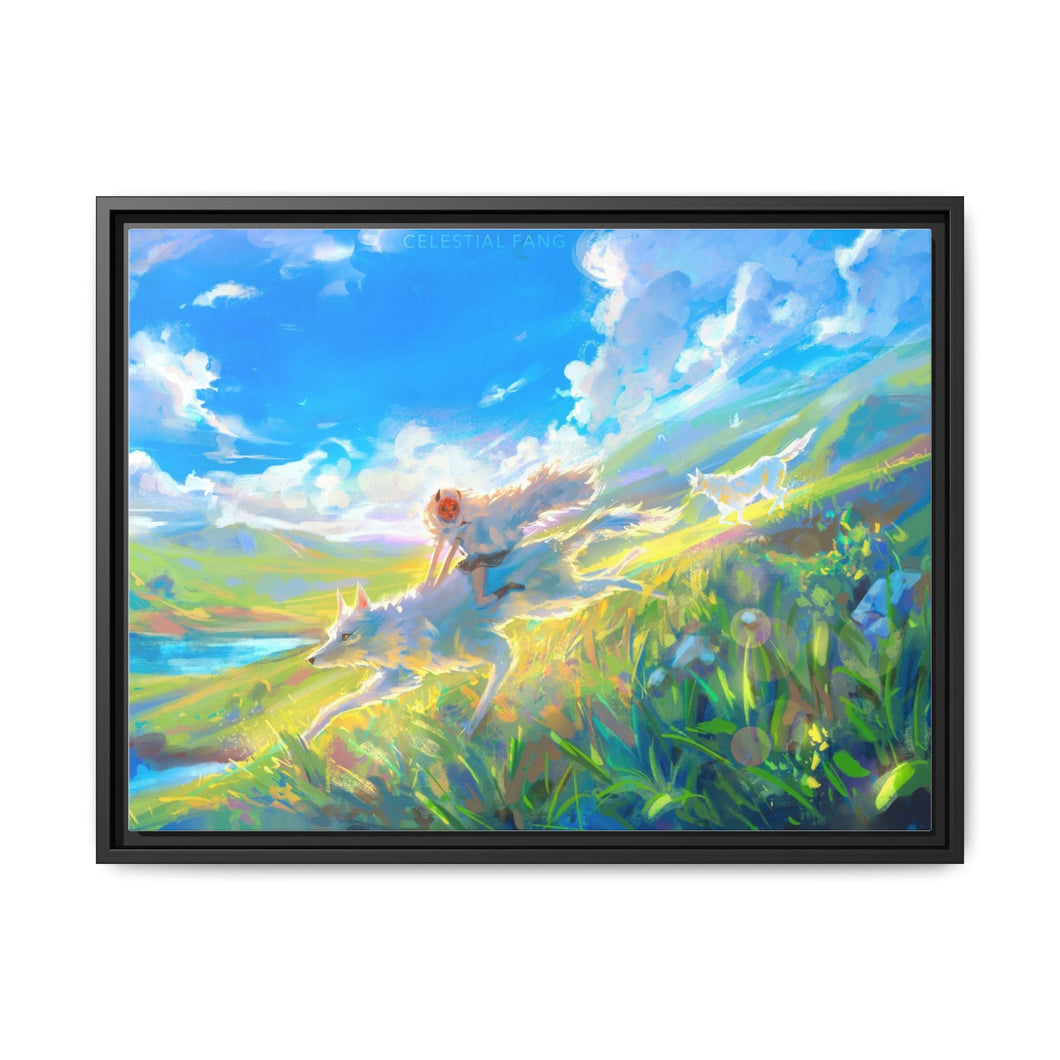 Anime Princess Mononoke Canvas Framed Art Print