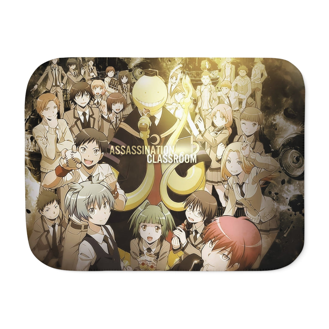Assassination Classroom poster Sherpa Blanket