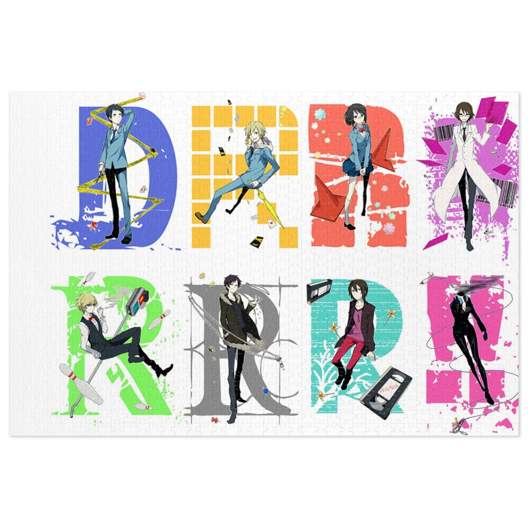 Durarara!! Izaya Orihara, Shizuo Heiwajima, Celty Sturluson, Masaomi Kida, Anri Sonohara Jigsaw Puzzle