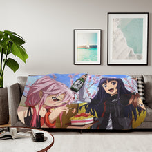 Load image into Gallery viewer, Guilty Crown Inori Yuzuriha, Ayase Shinomiya, Tsugumi Sherpa Blanket
