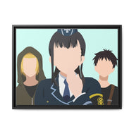 Fire Force Shinra Kusakabe, Arthur Boyle, Maki Oze Canvas Framed Art Print