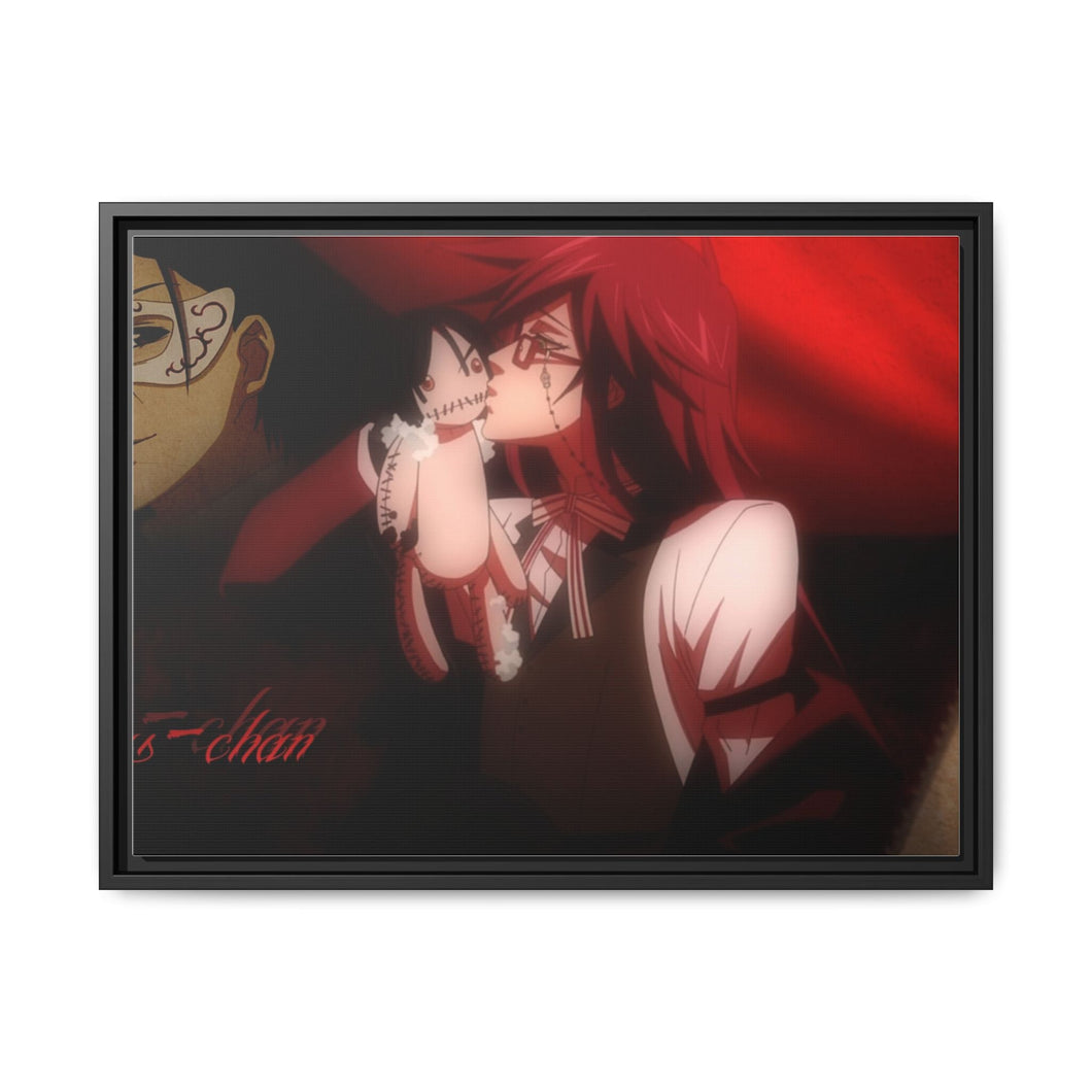 Sebas-chan Canvas Framed Art Print