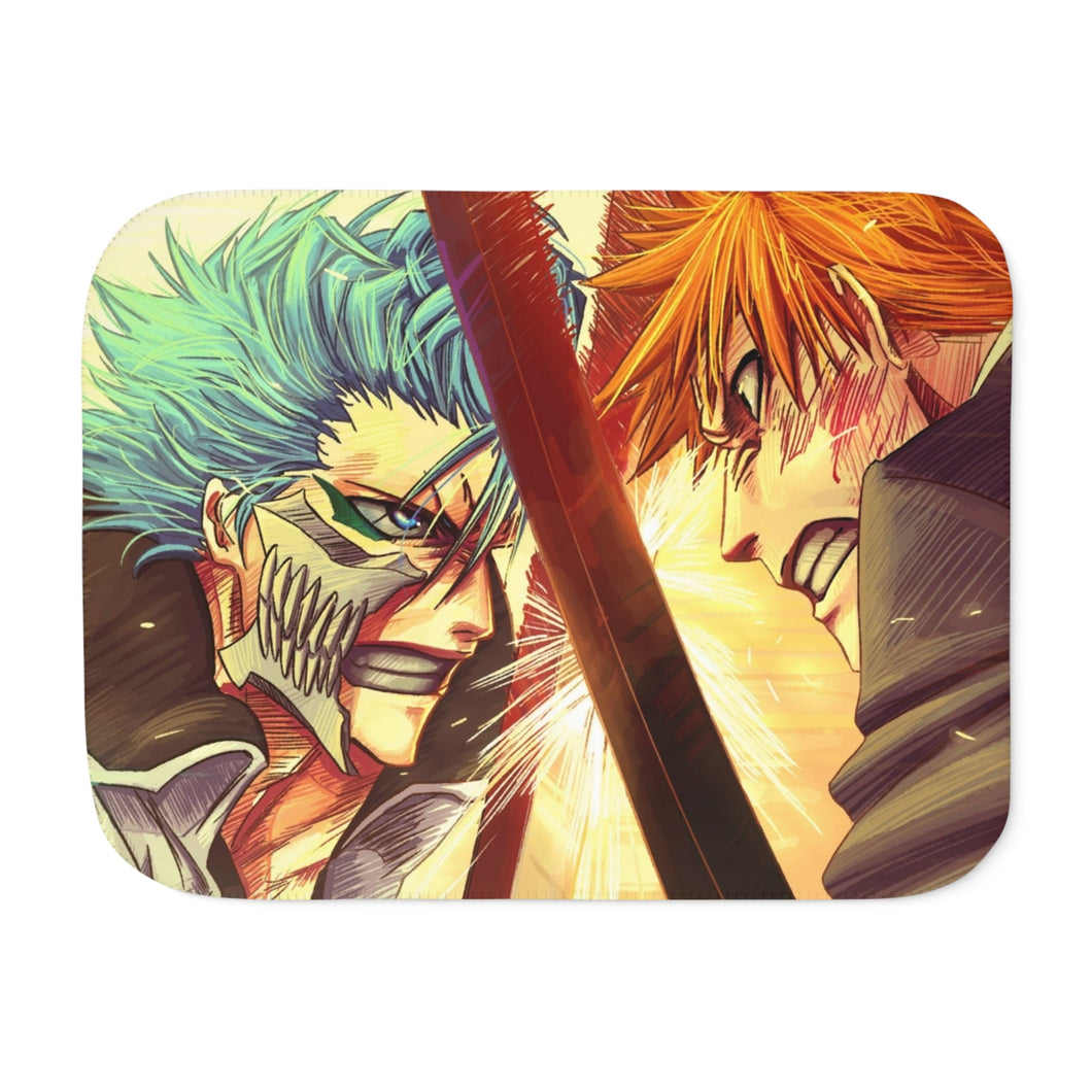 Ichigo vs Grimjoww Jeagerjaques Sherpa Blanket