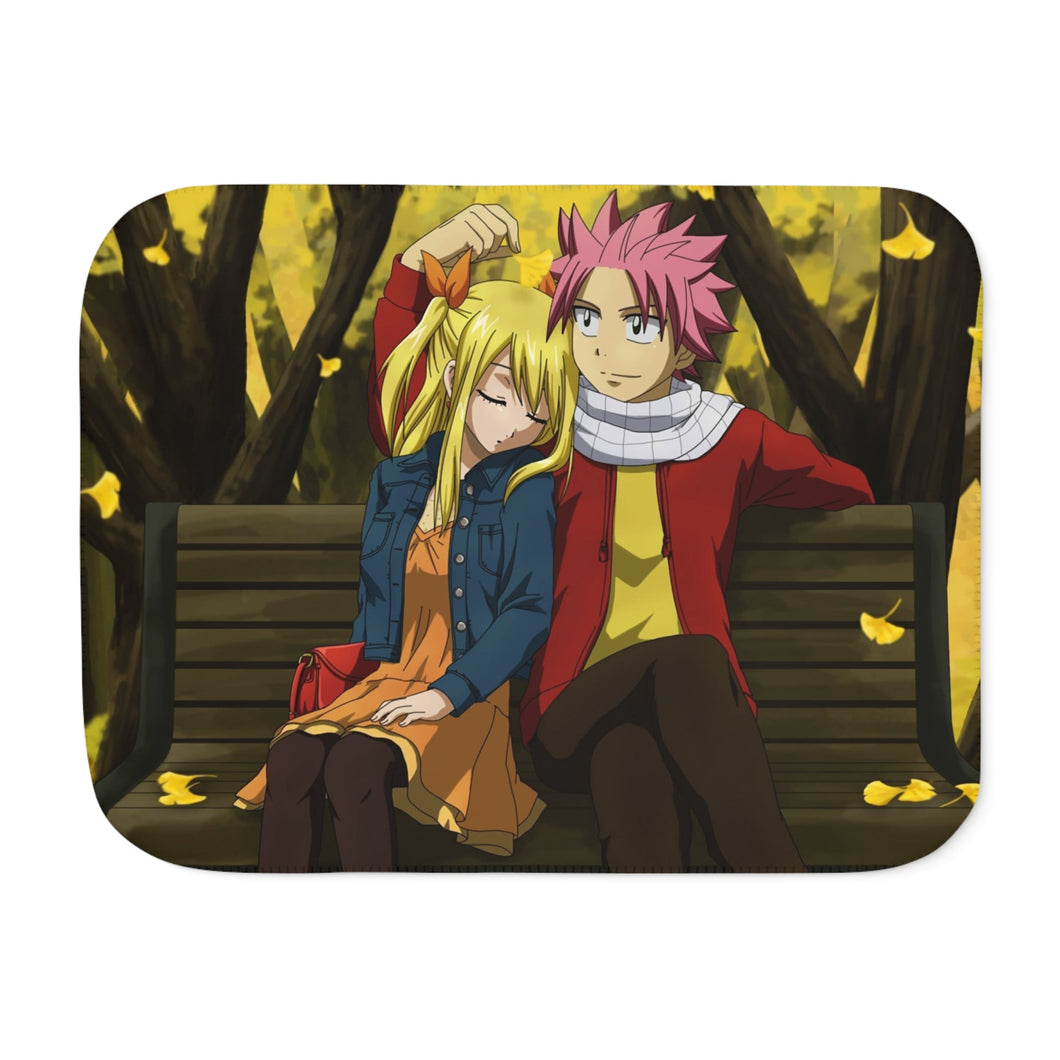 Fairy Tail Natsu Dragneel, Lucy Heartfilia Sherpa Blanket