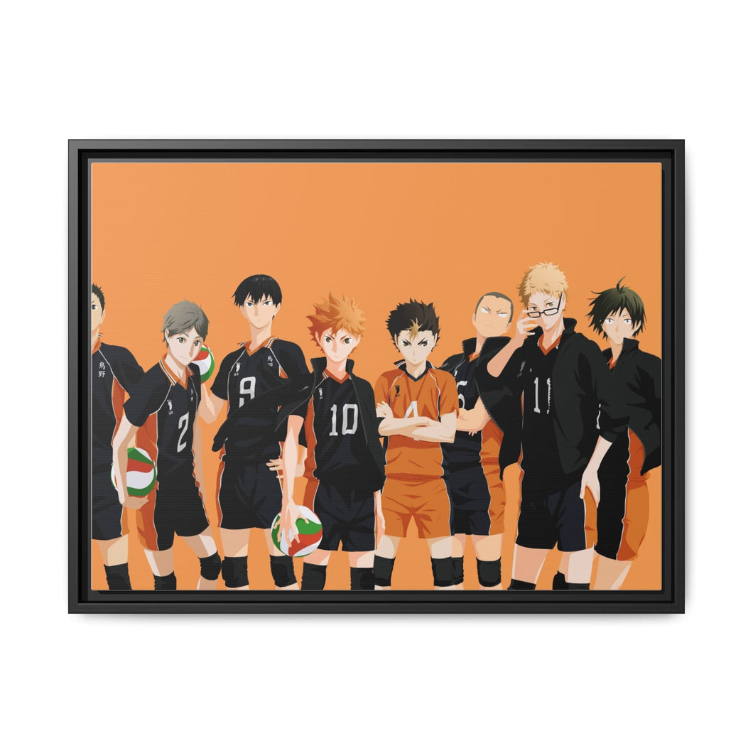 Haikyuu!! - Karasuno Team Canvas Framed Art Print