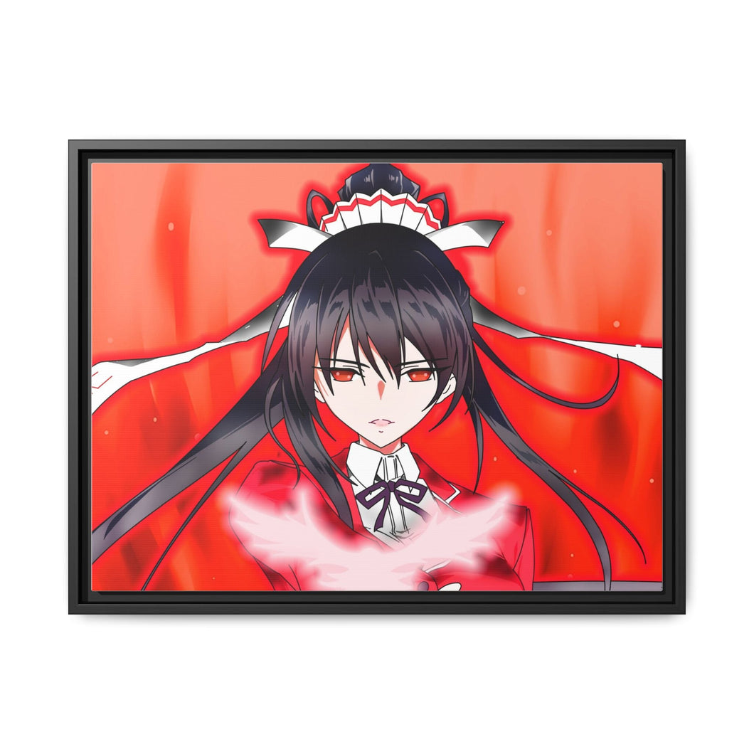 High School DxD Akeno Himejima Canvas Framed Art Print