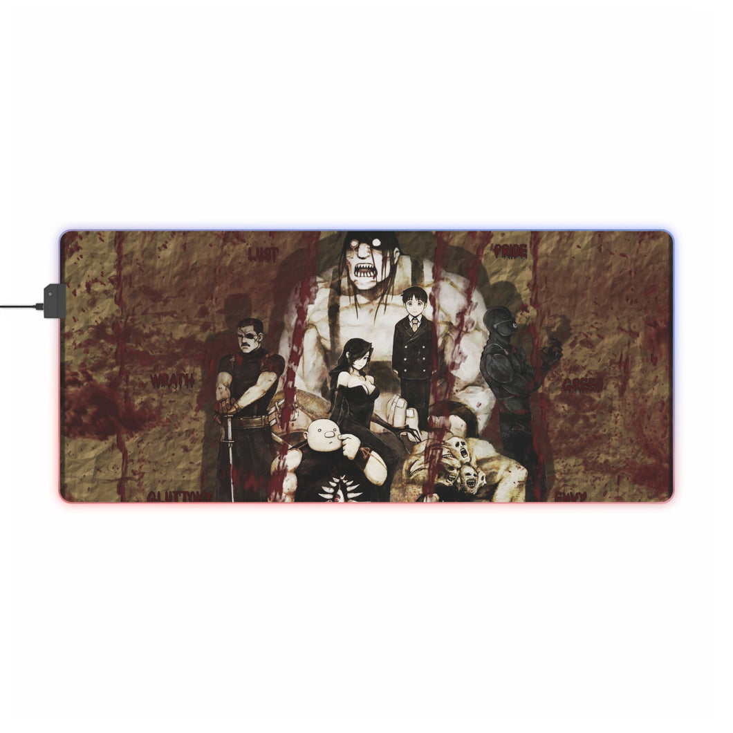 Anime FullMetal Alchemist RGB LED Mouse Pad (Desk Mat)