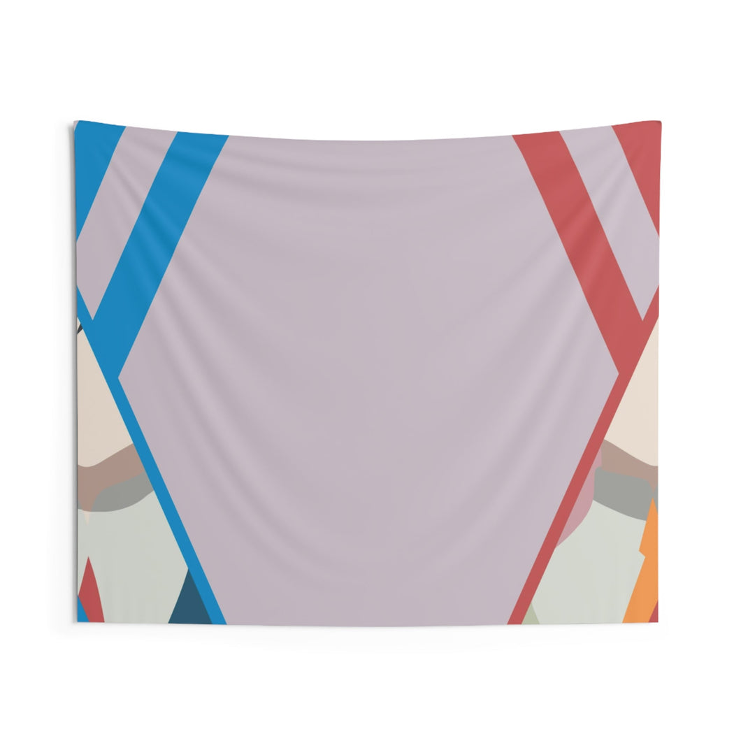 Hiro and Zero Two (Darling in the FranXX) Indoor Wall Tapestry