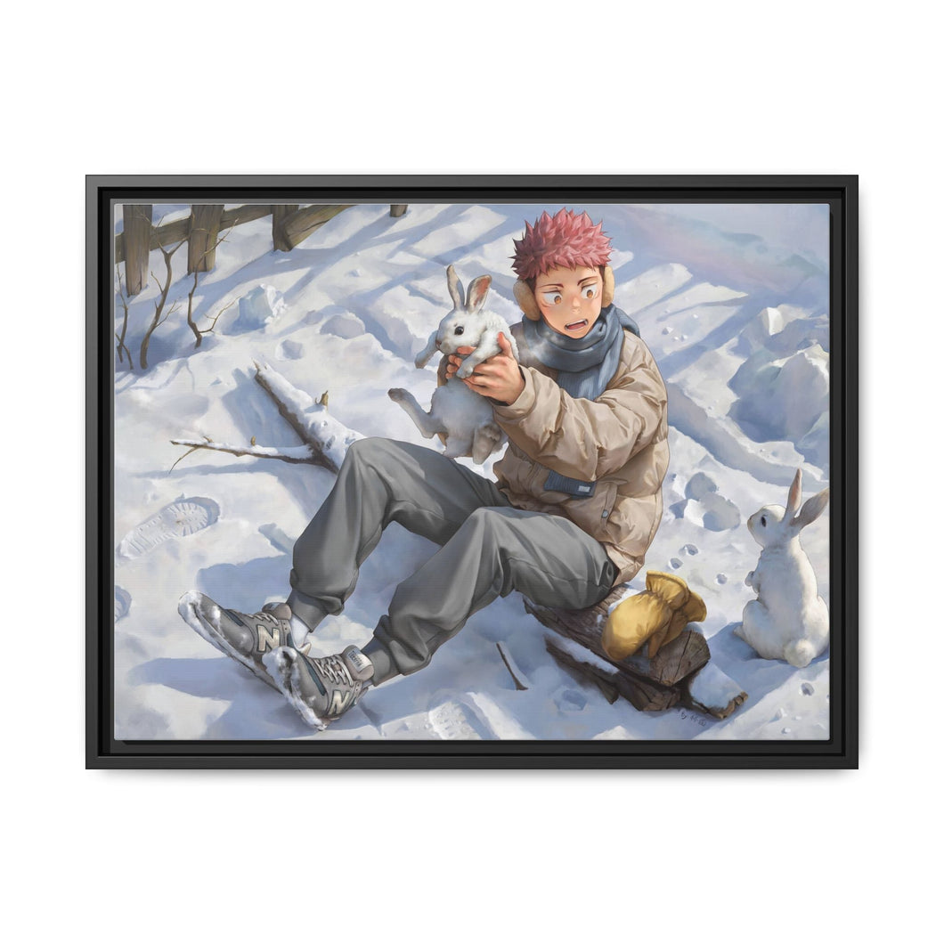 Yuji Itadori Canvas Framed Art Print