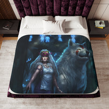 Load image into Gallery viewer, Anime Princess Mononoke Sherpa Blanket
