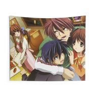 Clannad Tomoya Okazaki, Nagisa Furukawa, Akio Furukawa, Sanae Furukawa Indoor Wall Tapestry
