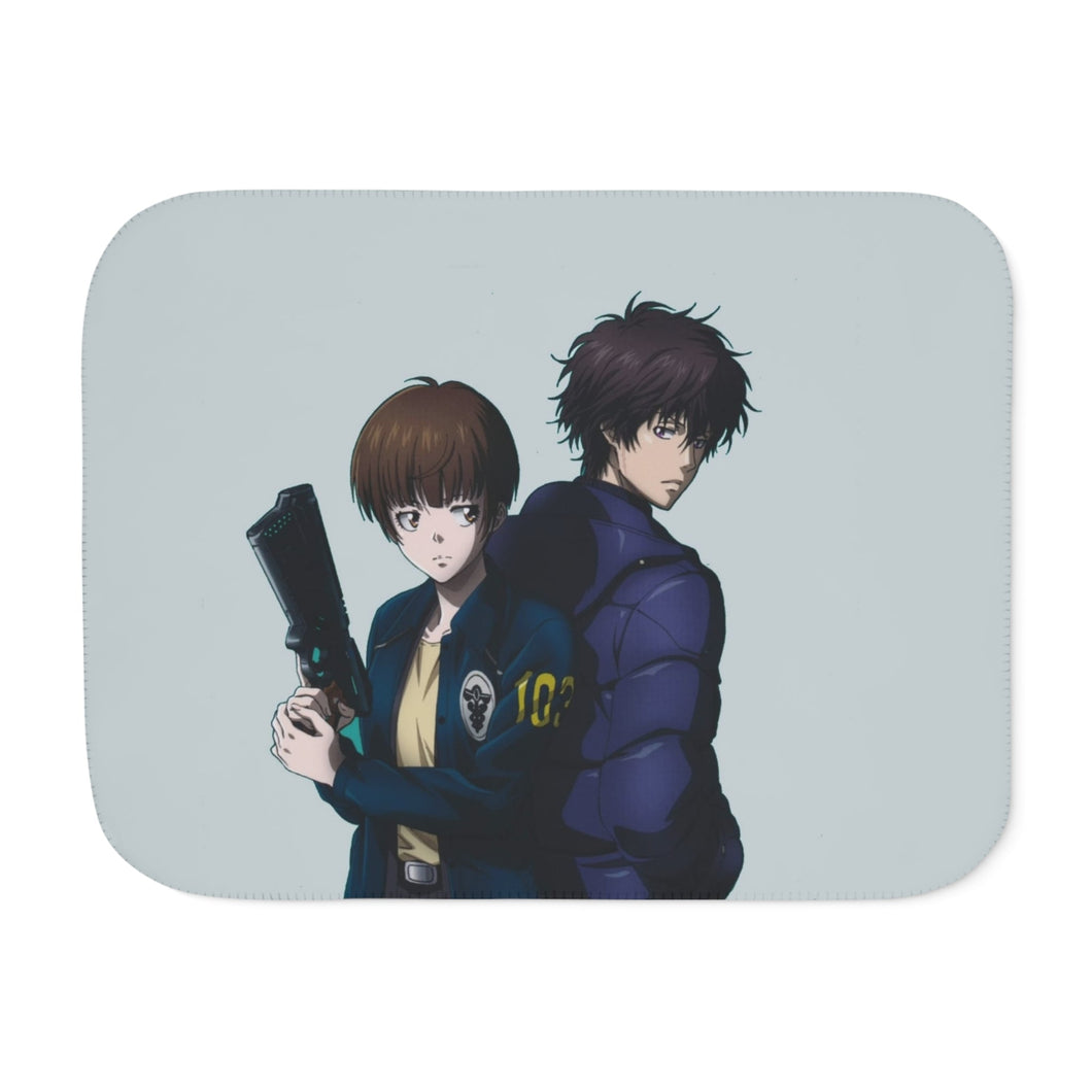 Psycho-Pass Inspecter and a villain Sherpa Blanket
