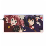 Rikka Takanashi and Satone Shichimiya RGB LED Mouse Pad (Desk Mat)