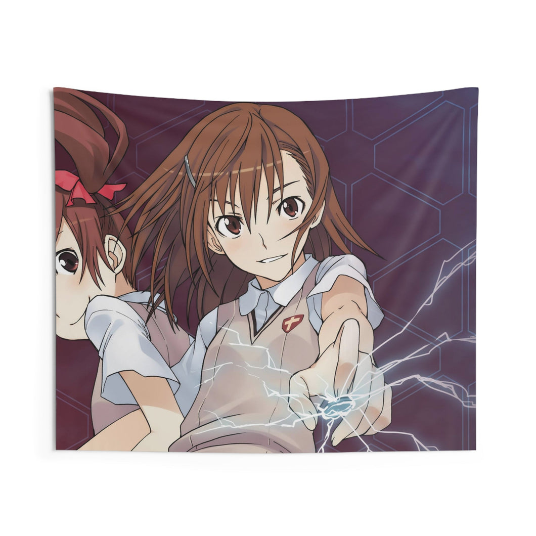 A Certain Scientific Railgun Mikoto Misaka, Kuroko Shirai Indoor Wall Tapestry