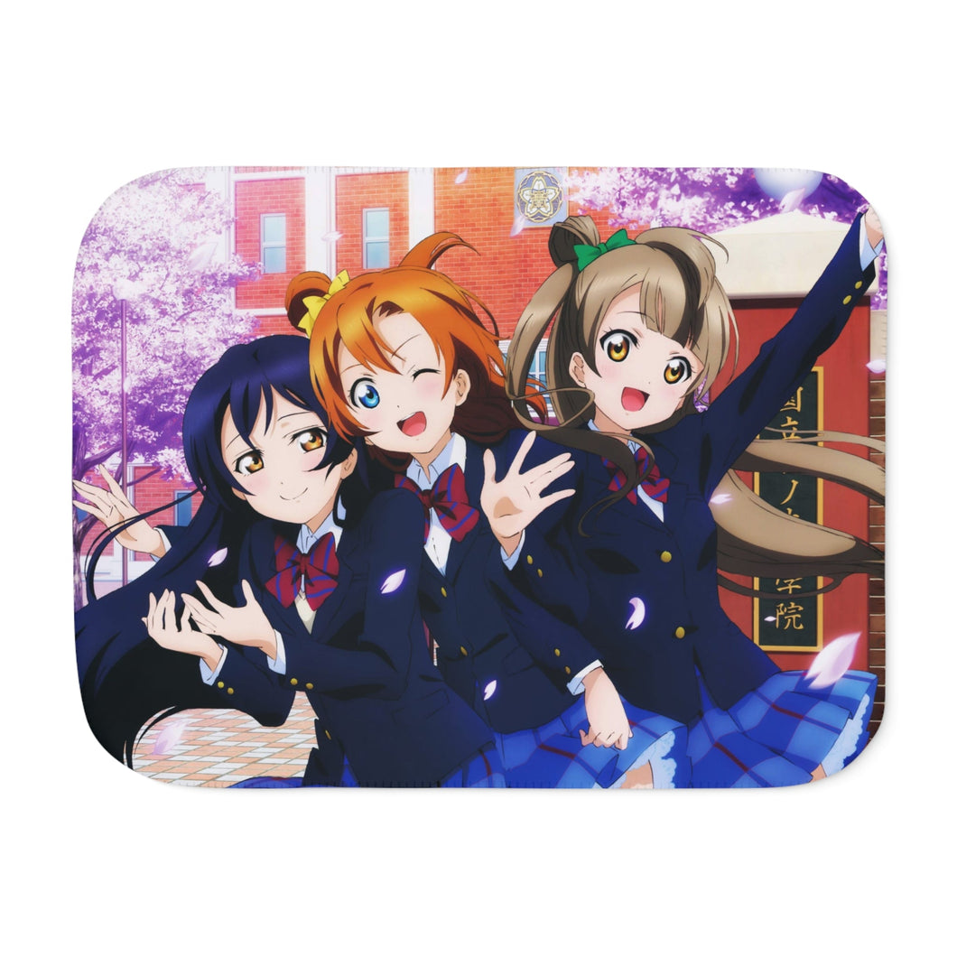 Love Live! Kotori Minami, Umi Sonoda, Honoka Kousaka Sherpa Blanket