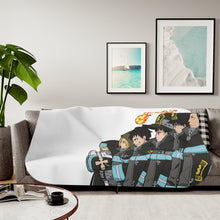 Load image into Gallery viewer, Fire Force Shinra Kusakabe, Iris, Arthur Boyle, Maki Oze, Akitaru Oubi Sherpa Blanket
