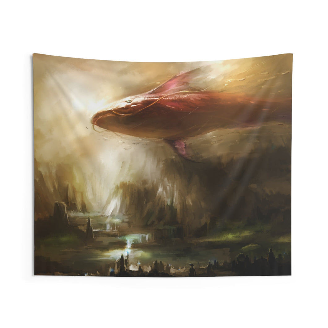 Big Fish & Begonia Indoor Wall Tapestry
