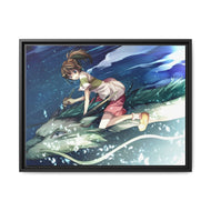 Le Voyage De Chihiro - Spirited Away Canvas Framed Art Print