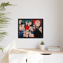 Load image into Gallery viewer, FullMetal Alchemist - Scar , Edward , Alphonse , Winry , Olivier , May  &amp; Shao Canvas Framed Art Print
