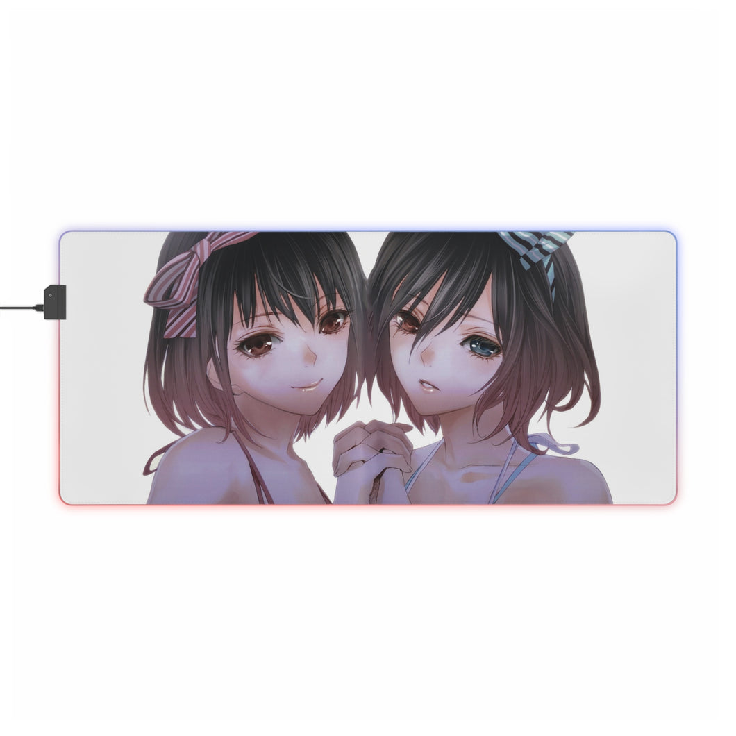 Mei and Fujioka Misaki RGB LED Mouse Pad (Desk Mat)