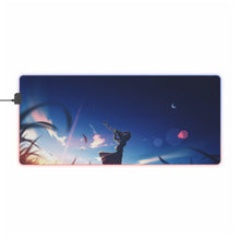 Load image into Gallery viewer, Anime girl playing the trumpet in the sunset RGB LED Mouse Pad (Desk Mat)
