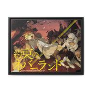 The Promised Neverland Ray, Norman, Emma, Gilda Canvas Framed Art Print