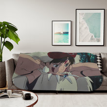 Load image into Gallery viewer, Anime Princess Mononoker Sherpa Blanket
