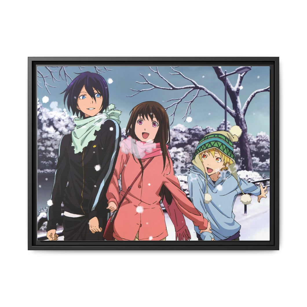 Noragami Yato, Yukine, Hiyori Iki, Noragami Canvas Framed Art Print