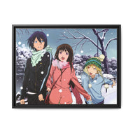 Noragami Yato, Yukine, Hiyori Iki, Noragami Canvas Framed Art Print