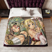 Load image into Gallery viewer, Fairy Tail Natsu Dragneel, Lucy Heartfilia Sherpa Blanket
