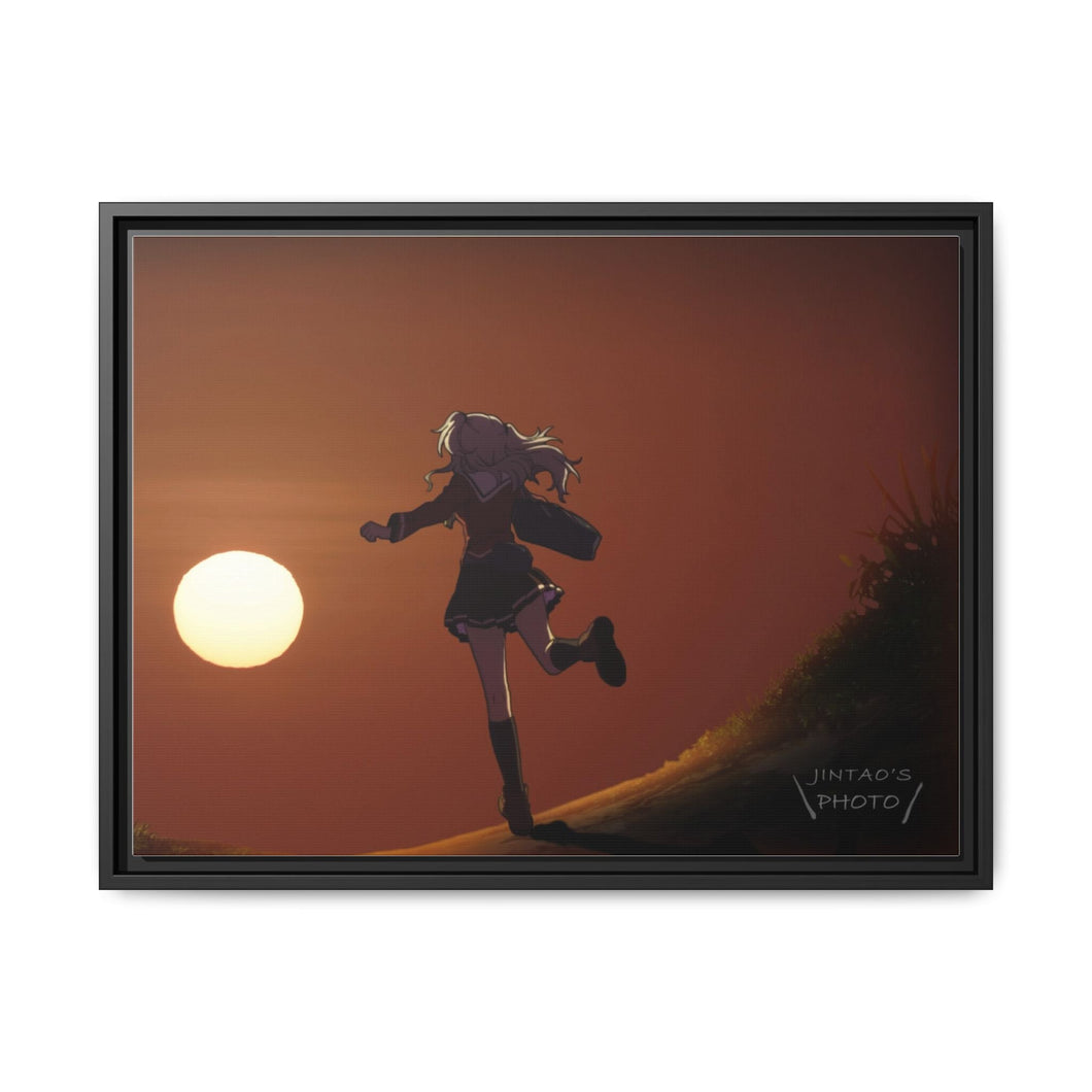 Anime Charlotte Canvas Framed Art Print