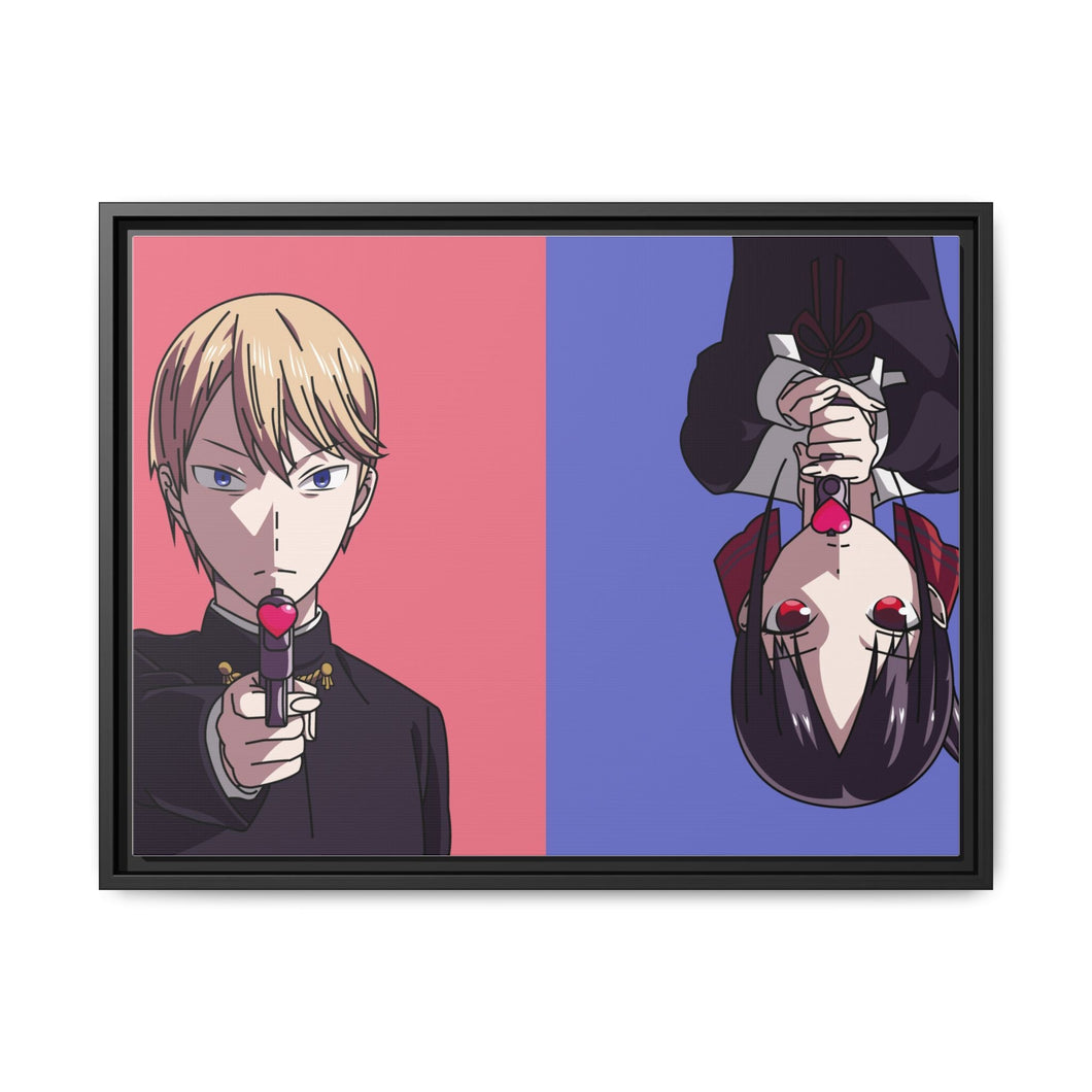 Kaguya and Miyuki Canvas Framed Art Print