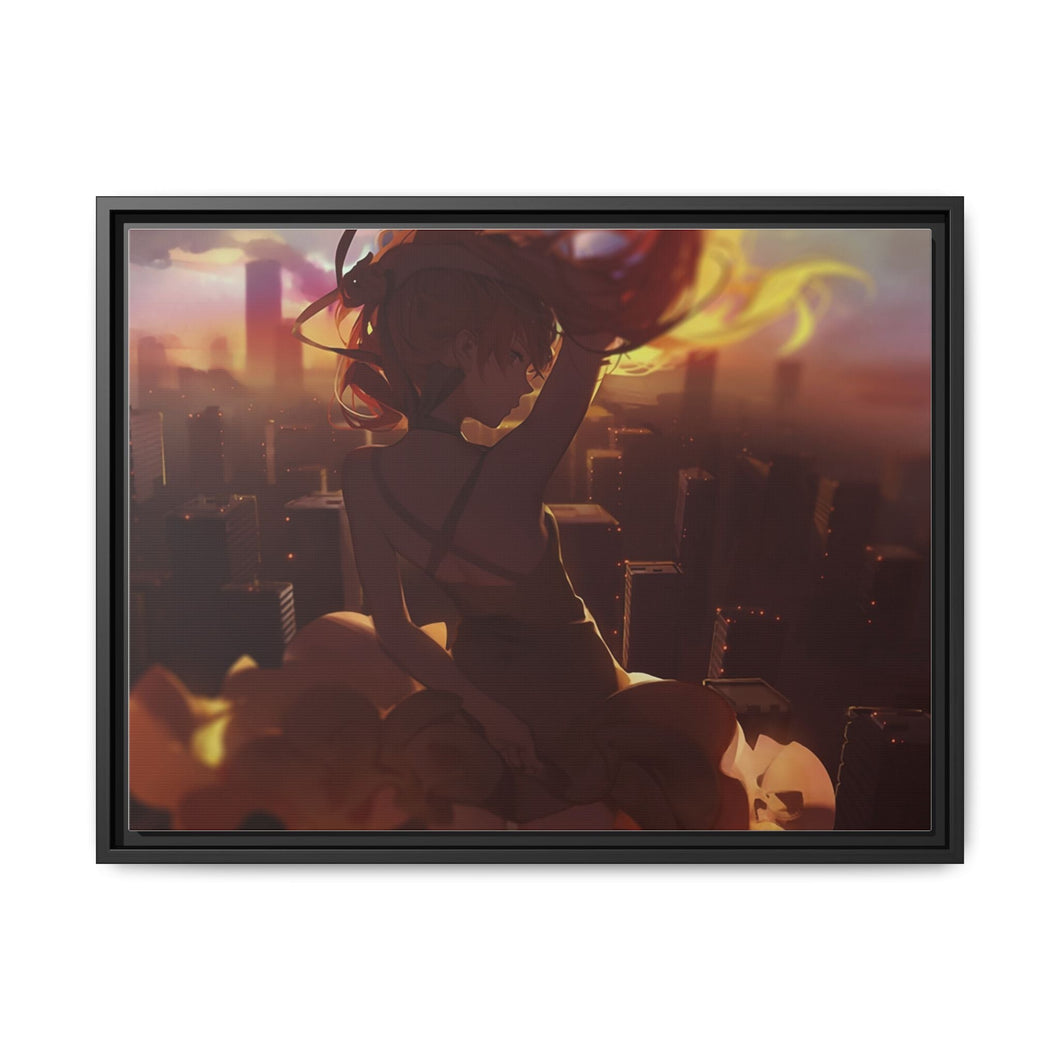 Anime Neon Genesis Evangelion Canvas Framed Art Print