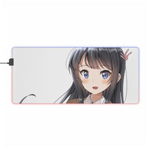 Load image into Gallery viewer, Rascal Does Not Dream Of Bunny Girl Senpai RGB LED Mouse Pad (Desk Mat)
