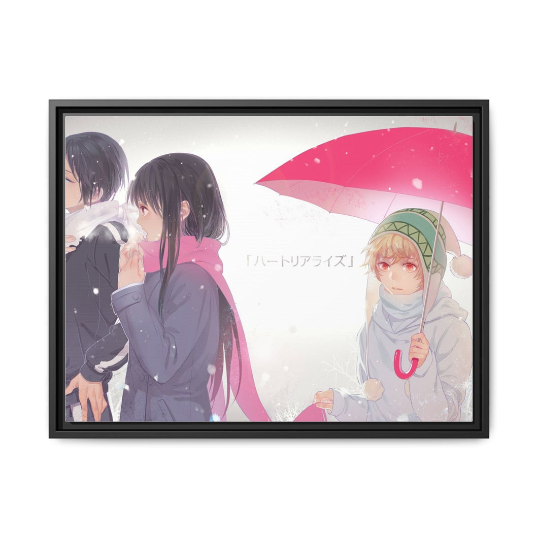 Noragami Yato, Yukine, Hiyori Iki, Noragami Canvas Framed Art Print